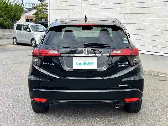 ホンダ ヴェゼル ハイブリッド Z ホンダセンシング 山形県 2019(令1)年 3.6万km クリスタルブラックパール 4WD/ホンダセンシング/レーダークルーズコントロール/衝突被害軽減ブレーキ/純正メモリナビ/BT/USB/HDMI/DVD/コンフォートビューパッケージ/　・ヒーテッドドアミラー/　・フロントワイパーデアイサー/LEDヘッドライト/LEDフォグライト/ハーフレザーシート/シートヒーター