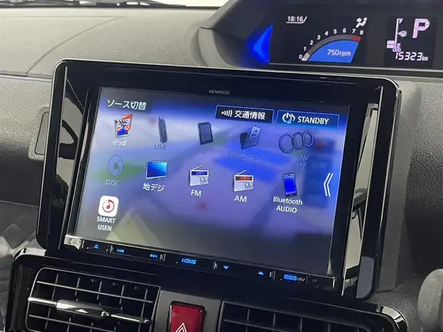 ダイハツ タント カスタム RS スタイルセレクション 埼玉県 2022(令4)年 1.6万km ブラックマイカメタリック ターボ車/社外ナビ/（フルセグ/CD/DVD/SD/Bluetooth/MSV）/両側パワースライド/パノラマモニター/純正ビルトインETC/レーダークルーズ/レーンキープアシスト/衝突軽減ブレーキ/クリアランスソナー/ハーフレザーシート/前席シートヒーター/LEDヘッドライト/オートライト/LEDフォグライト/ブレーキホールド/アイドリングストップ/スマートキー/プッシュエンジンスタート/ステアリングスイッチ/本革巻きステアリング/純正フロアマット/サイドバイザー/ウインカードアミラー/電動格納ドアミラー