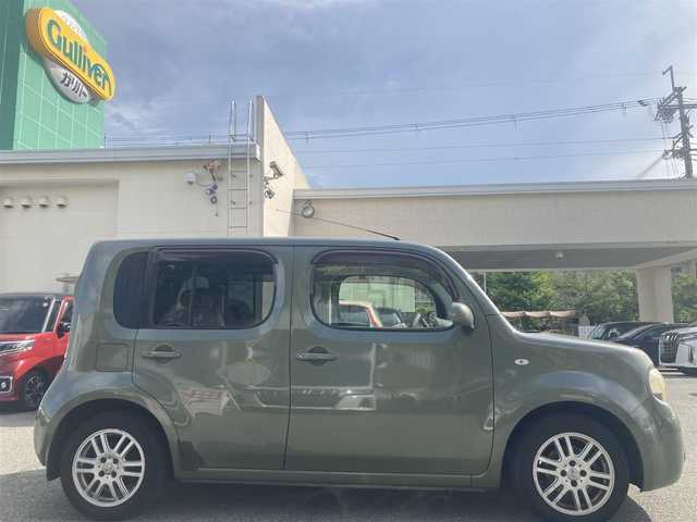 日産 キューブ 15X FOUR 兵庫県 2009(平21)年 18.2万km オーガニックオリーブ 社外メモリナビ/フルセグ/AM/FM/Bluetooth/CD/DVD/ETC/4WD/電動格納ミラー/AC/純正フロアマット/純正アルミホイール/リモコンキー