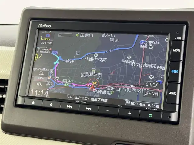 ホンダ Ｎ ＢＯＸ L ターボ 福岡県 2023(令5)年 1万km クリスタルブラックパール 純正ナビ　/バックカメラ　/ホンダセンシング　/コーナーセンサー　/盗難防止装置　/レーダークルコン　/両側パワースライドドア　/シートヒーター　/パドルシフト　/エコモード　/オートライト　/ＥＴＣ　/純正フロアマット