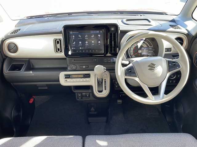 スズキ ワゴンＲ スマイル HYBRID X 三重県 2021(令3)年 2.3万km コーラルオレンジメタリック/アーバンブラウン2トーン 禁煙/純正9型ナビ/全方位カメラ/両側パワースライドドア/HUD/レーンキープアシスト/レーダークルーズコントロール/プリクラッシュ/シートヒーター/ステアリングスイッチ/LEDヘッドライト/オートライト/ステアリングスイッチ/スペアキー/保証書/取扱説明書