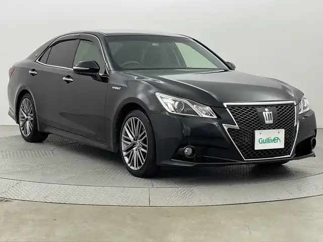 トヨタ クラウン ハイブリッド アスリートS 新潟県 2013(平25)年 11.1万km プレシャスブラックパール 純正ナビ/フルセグ/CD/Bluetooth/バックカメラ/黒革シート/電動/エア/ヒーター/純正１８インチアルミホイール/キセノンヘッドライト/オートライト/フォグランプ/レーダークルーズコントロール/コーナーセンサー/革巻きステアリング/電動格納式ミラー/ETC/新車時保証書/取扱説明書/ナビ取説