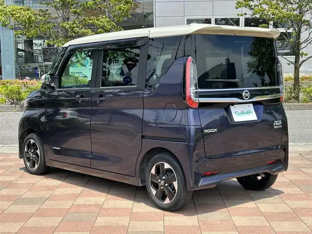 日産 ルークス HWS X プロパイロットED 福島県 2022(令4)年 1万km アメジストパープル 純正ナビ/（FM/AM/SD/USB/BT/CD/DVD）/フルセグTV/純正フロアマット/バックカメラ/アラウンドビューモニター/衝突軽減ブレーキ/クルーズコントロール/プロパイロット/ハンズフリーパワースライドドア/横滑り防止機能/アイドリングストップ/ビルトインETC/両側パワースライドドア/シガーソケット/プッシュスタート/オートビーム/電格ミラー/フォグランプ/LEDライト