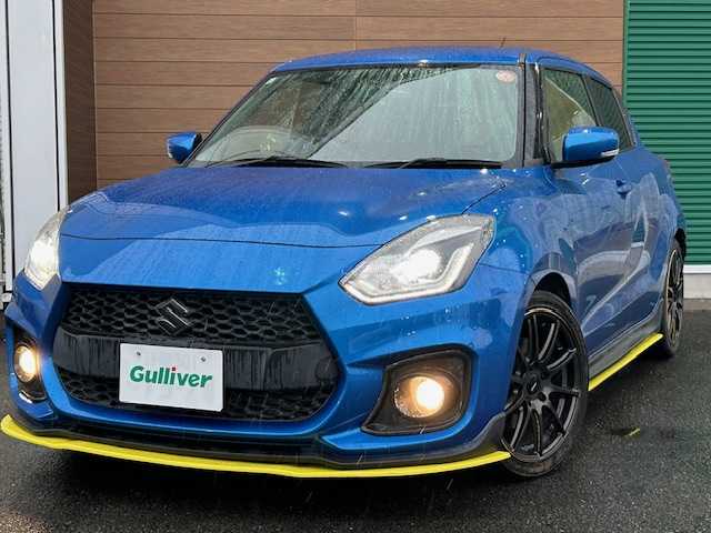 スズキ スイフト スポーツ 静岡県 2019(令1)年 3.7万km スピーディーブルーM ワンオーナー/6速マニュアルターボ/Sport専用 フロントシート［Sportロゴ入り］/Sport専用 バンパー＆グリル/Sport専用 サイドアンダースポイラー/RAYS17inAW/HKSマフラー/純正ナビ（CD/DVD/Bluetooth/フルセグTV）/クルーズコントロール/LEDヘッドライト/オートライト/ステアリングリモコン/スマートキー/スペアキー１/プッシュスタート/保証証/取扱説明書