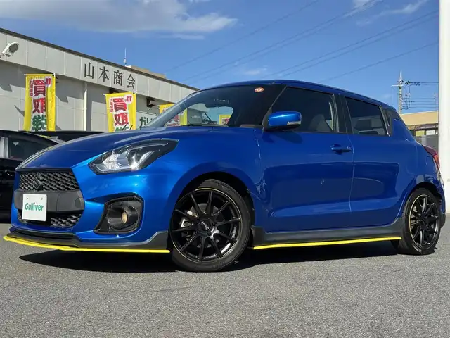 スズキ スイフト スポーツ 千葉県 2019(令1)年 3.7万km スピーディーブルーM ワンオーナー/6速マニュアルターボ/ATS　LSD装着車/RRP SUPER ROM ECU/HKS車高調【HIPERMAXGT MAXIV】/リアロールバー/Sport専用 フロントシート［Sportロゴ入り］/Sport専用 バンパー＆グリル/Sport専用 サイドアンダースポイラー/RAYS17inAW/HKSマフラー/純正ナビ/フルセグTV/Bluetooth/クルーズコントロール/LEDヘッドライト/オートライト/ステアリングリモコン/スマートキー/スペアキー１/プッシュスタート/保証証/取扱説明書