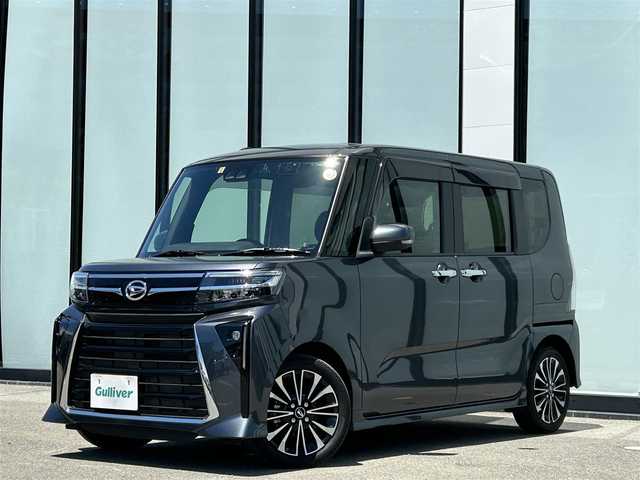 ダイハツ タント カスタム RS 大阪府 2023(令5)年 1.3万km クロムグレーメタリック 社外ナビ（ＥＣＬＩＰＳＥ）/ビルトインＥＴＣ　/両側電動スライドドア　/ＬＥＤヘッドライト/LEDフォグランプ　/前席シートヒーター　/ハーフレザーシート　/純正エンジンスターター　/前方ドライブレコーダー/純正15インチアルミホイール