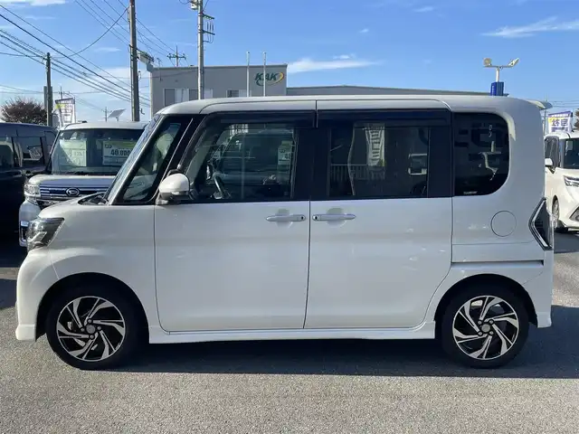 ダイハツ タント カスタムRSトップED VS SAⅢ 群馬県 2019(令1)年 10.6万km パールホワイトⅢ (株)IDOMが運営する【じしゃロン伊勢崎店】の自社ローン専用車両になりますこちらは現金またはオートローンご利用時の価格です。自社ローンご希望の方は別途その旨お申付け下さい/純正8インチナビ（NSZP-X69D)/全方位カメラ/フルセグTV/BT/CD/DVD/HDMI/衝突軽減ブレーキ/レーンキープアシスト/オートライト/横滑り防止/後方コーナーセンサー/ETC/両側パワスラ/LEDヘッドライト/フォグランプ/D席シートヒーター