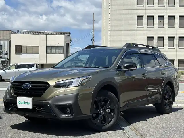 スバル アウトバック X－ブレイクEX 三重県 2023(令5)年 1.2万km Ｄグリーン ♪ワンオーナー♪/♪4WD♪/アイサイト/純正メーカーナビ/　・フルセグ/　・Bluetooth/　・USB/　・AUX/バックガイドカメラ/フロント・サイドカメラ/レザーシート/オートクルーズコントロール/ルーフレール/LEDヘッドライト/LEDフォグライト/リアフォグライト /D／N席パワーシート/D/N席シートヒーター/D席シートメモリー/パワーバックドア/スマートキー/プッシュスタート/オートリトラクタブルミラー/ターンミラー/パドルシフト/ドライブレコーダー