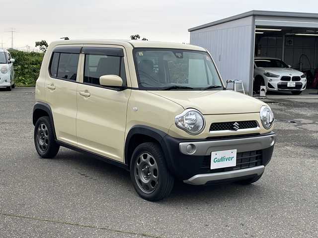 スズキ ハスラー G ターボ 新潟県 2018(平30)年 4.1万km シフォンアイボリーM 4WD/純正メモリナビ(KXM-E503)/CD/DVD/BT/フルセグテレビ/衝突被害軽減ブレーキ/ベンチシート/シートヒーター /アイドリングストップ/スマートキー/プッシュスタート