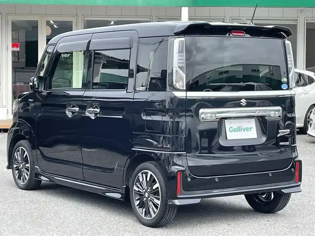 スズキ スペーシア カスタム HYBRID XS 千葉県 2020(令2)年 1.7万km ブルーイッシュブラックパール3 デュアルセンサーブレーキサポート/全方位カメラ/レーンキープアシスト/純正7インチSDナビ【CN-RZ753W】/・CD/DVD/MSV/Bluetooth/フルセグ/両後パワースライドドア/ハーフレザーシート/運転席シートヒーター/スマートキー/コーナーセンサー/純正LEDヘッドライト/フォグランプ/純正15インチアルミホイール/本革巻きステアリング