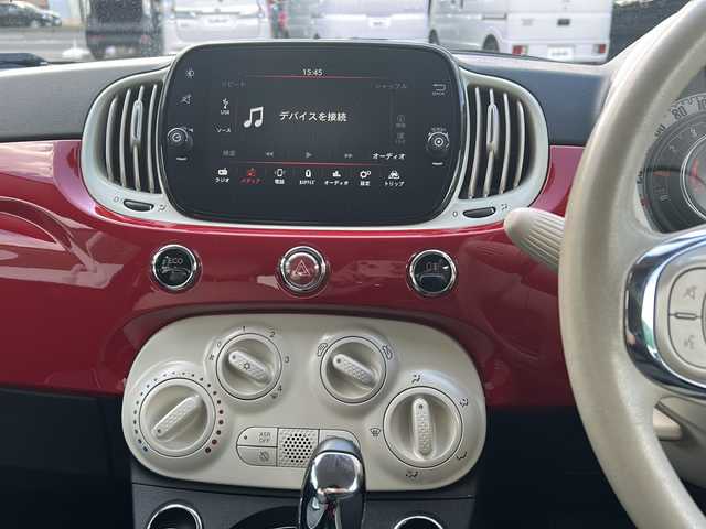 フィアット ５００ ツインエア ポップ 福島県 2018(平30)年 6.1万km 赤 純正ディスプレイオーディオ/（ＵＳＢ＆ＢＴ＆ＡＵＸ）/ＥＴＣ/電動ミラー/キーレス/Ｗエアバッグ/横滑り防止装置/ＡＢＳ/純正フロアマット/新車保証書/取扱説明書