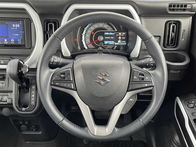 スズキ ハスラー HYBRID X 新潟県 2023(令5)年 1.4万km ブルーイッシュブラックパール3 衝突軽減/ディスプレイオーディオ/(AM/FM/BT/Car play)/バックカメラ/アイドリングストップ/追従クルーズコントロール/コーナーセンサー/シートヒーター/社外ドライブレコーダー/革巻きステアリング/ステアリングスイッチ/AUTOライト/LEDヘッドライト/フォグランプ/横滑り防止/プッシュスタート/スマートキー