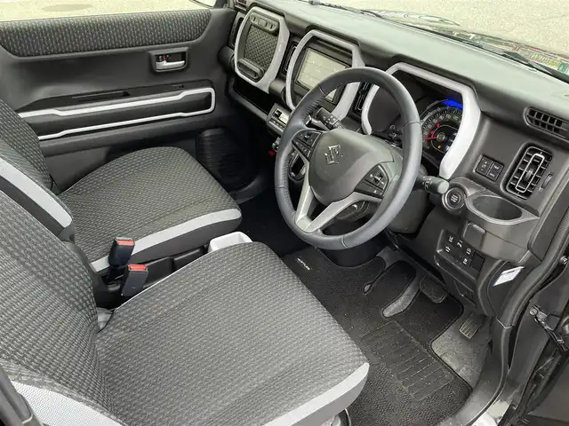 スズキ ハスラー HYBRID X 新潟県 2023(令5)年 1.4万km ブルーイッシュブラックパール3 衝突軽減/ディスプレイオーディオ/(AM/FM/BT/Car play)/バックカメラ/アイドリングストップ/追従クルーズコントロール/コーナーセンサー/シートヒーター/社外ドライブレコーダー/革巻きステアリング/ステアリングスイッチ/AUTOライト/LEDヘッドライト/フォグランプ/横滑り防止/プッシュスタート/スマートキー