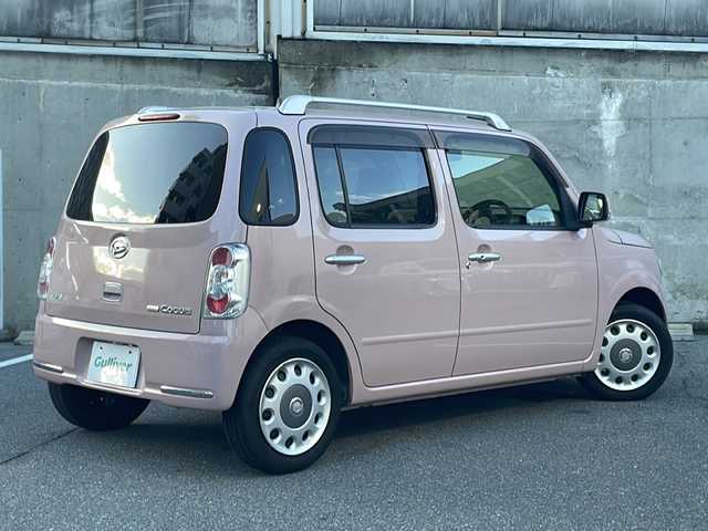 ダイハツ ミラ ココア プラスX 愛知県 2012(平24)年 4.6万km ムースピンクパール ワンオーナー/社外ナビ/フルセグTV・CD・DVD・Bluetooth/ルーフレール/ベンチシート/スマートキー/フォグライト/純正ドアバイザー/純正フロアマット/スペアタイヤ/電動格納ミラー/ISOFIX/保証書/取扱説明書/スペアキー