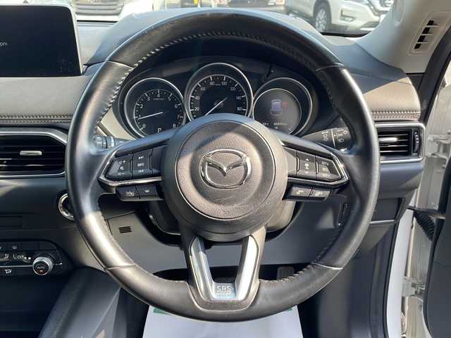 マツダ ＣＸ－５ 20S 静岡県 2021(令3)年 6.7万km スノーフレイクホワイトパールマイカ ワンオーナー/純正ディスプレイオーディオ/AM/FM/BT/３６０°カメラ/クルーズコントロール追従付き/ETC/コーナーセンサ―/レーンキープアシスト/プッシュスタート/スマートキー/純正１７インチアルミ