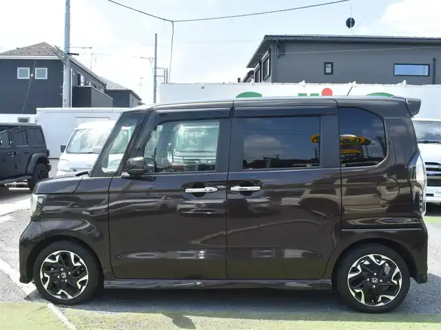 ホンダ Ｎ ＢＯＸ カスタム G L ターボ ホンダセンシング 神奈川県 2017(平29)年 3.1万km プレミアムグラマラスブロンズP ワンオーナー/両側パワースライドドア/純正メモリナビ/Bluetooth/地デジTV/バックカメラ/ETC/ラバーフロアマット/ドアバイザー/保証書/取説ナビ説/スペアスマートキー/記録簿（R2 4）