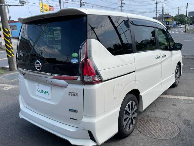 日産 セレナ ハイウェイスター 神奈川県 2017(平29)年 9.6万km ブリリアントホワイトパール 保証書/取扱説明書/純正ナビ/AM・FM・BT・CD・DVD・ブルーレイ・フルセグTV/プロパイロット/衝突軽減システム/電動サイドブレーキ/コーナーセンサー/全周囲モニター/LEDヘッドライト/オートライト/フォグランプ/ETC/WAC/純正16インチAW/サイドエアバッグ/カーテンエアバッグ