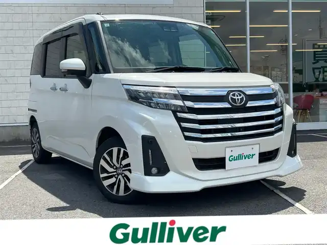 トヨタ ルーミー カスタムG 静岡県 2021(令3)年 3.8万km パールホワイトⅢ 純正8インチナビ/　（フルセグTV/Bluetooth/CD/DVD）/スマートアシスト/プリクラッシュセーフティ/レーンキープアシスト/横滑り防止装置/前後コーナーセンサー/レーダークルーズコントロール/全方位カメラ/バックカメラ/前席シートヒーター/両側パワースライドドア/プッシュスタート/スマートキー/前後ドライブレコーダー/ビルトインETC/純正フロアマット/純正14インチアルミホイール/LEDヘッドライト/取扱説明書