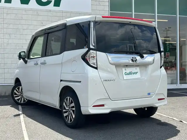 トヨタ ルーミー カスタムG 静岡県 2021(令3)年 3.8万km パールホワイトⅢ 純正8インチナビ/　（フルセグTV/Bluetooth/CD/DVD）/スマートアシスト/プリクラッシュセーフティ/レーンキープアシスト/横滑り防止装置/前後コーナーセンサー/レーダークルーズコントロール/全方位カメラ/バックカメラ/前席シートヒーター/両側パワースライドドア/プッシュスタート/スマートキー/前後ドライブレコーダー/ビルトインETC/純正フロアマット/純正14インチアルミホイール/LEDヘッドライト/取扱説明書