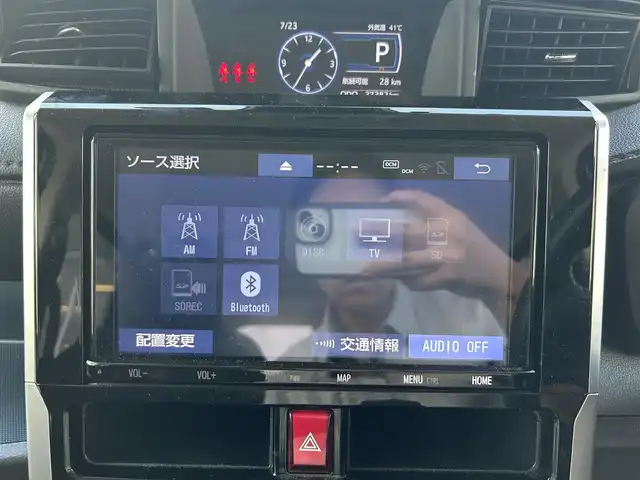 トヨタ ルーミー カスタムG 静岡県 2021(令3)年 3.8万km パールホワイトⅢ 純正8インチナビ/　（フルセグTV/Bluetooth/CD/DVD）/スマートアシスト/プリクラッシュセーフティ/レーンキープアシスト/横滑り防止装置/前後コーナーセンサー/レーダークルーズコントロール/全方位カメラ/バックカメラ/前席シートヒーター/両側パワースライドドア/プッシュスタート/スマートキー/前後ドライブレコーダー/ビルトインETC/純正フロアマット/純正14インチアルミホイール/LEDヘッドライト/取扱説明書