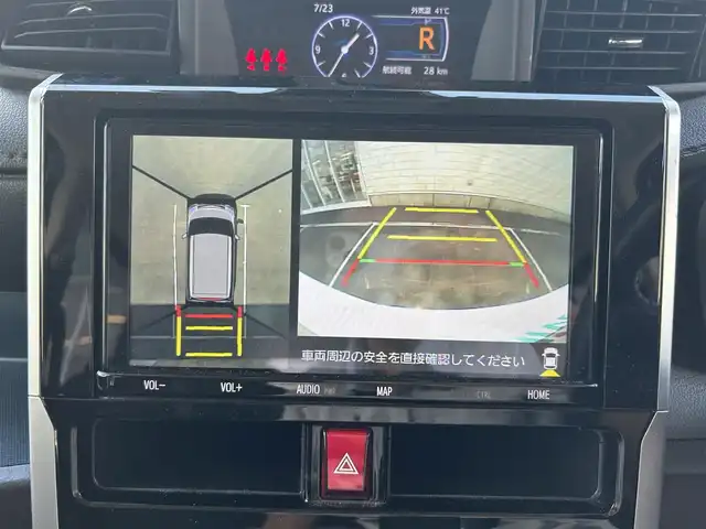 トヨタ ルーミー カスタムG 静岡県 2021(令3)年 3.8万km パールホワイトⅢ 純正8インチナビ/　（フルセグTV/Bluetooth/CD/DVD）/スマートアシスト/プリクラッシュセーフティ/レーンキープアシスト/横滑り防止装置/前後コーナーセンサー/レーダークルーズコントロール/全方位カメラ/バックカメラ/前席シートヒーター/両側パワースライドドア/プッシュスタート/スマートキー/前後ドライブレコーダー/ビルトインETC/純正フロアマット/純正14インチアルミホイール/LEDヘッドライト/取扱説明書