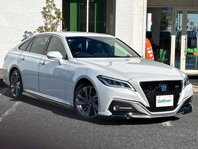 トヨタ クラウン ハイブリッド RS 千葉県 2021(令3)年 3.5万km プレシャスホワイトパール ＴＲＤエアロ　ＴＲＤプッシュボタン　ナビ　全方位カメラ　シートヒーター　ステアヒーター　パワーシート　ＰＣＳ　ＢＳＭ　ＲＣＴＡ　ＲＣＤ　ＨＵＤ　ＲＳＡ　ＥＴＣ　パーキングサポート　フルセグ　ＢＴ