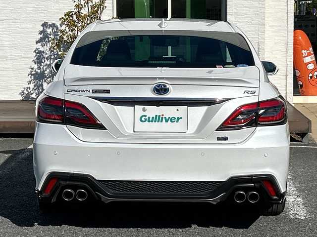 トヨタ クラウン ハイブリッド RS 千葉県 2021(令3)年 3.5万km プレシャスホワイトパール ＴＲＤエアロ　ＴＲＤプッシュボタン　ナビ　全方位カメラ　シートヒーター　ステアヒーター　パワーシート　ＰＣＳ　ＢＳＭ　ＲＣＴＡ　ＲＣＤ　ＨＵＤ　ＲＳＡ　ＥＴＣ　パーキングサポート　フルセグ　ＢＴ