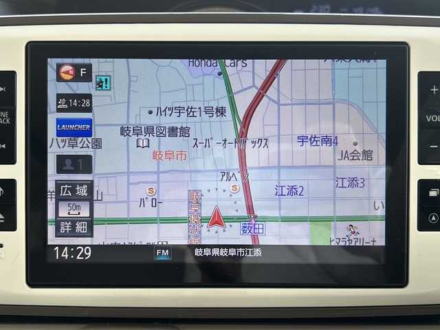 ダイハツ ムーヴ キャンバス G メイクアッフ SA Ⅱ 岐阜県 2017(平29)年 5万km パールホワイトⅢ/ナチュラルベージュマイカメタリック 2トーン /ディーラー8インチワイドSDナビ/(Bluetooth/フルセグTV/DVD/HDMI)//バックカメラ//ドラレコ前//コーナーセンサー//スマートアシストII/(衝突軽減/誤発進抑制前後/先行車発進告知/車線逸脱告知)//両側パワスラ//アイドリングストップ//ビルトインETC//ステアリングオーディオスイッチ//プッシュスタート//スマートキー/(スペアキー×1)//取説//保証書