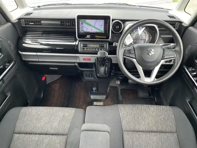 スズキ スペーシア カスタム HYBRID GS 佐賀県 2019(平31)年 10.8万km ピュアホワイトP （株)IDOMが運営する【じしゃロン佐賀店】の自社ローン専用車両になります。/こちらは現金またはオートローンご利用時の価格です。自社ローンご希望の方は別途その旨お申付け下さい/純正7インチナビ/(CD/DVD/Bluetooth/フルセグTV)/片側パワースライドドア/アイドリングストップ/ステアリングリモコン/シートヒーター(運転席)/ベンチシート/14インチアルミホイール/社外ETC/スマートキー/スペアキー1本