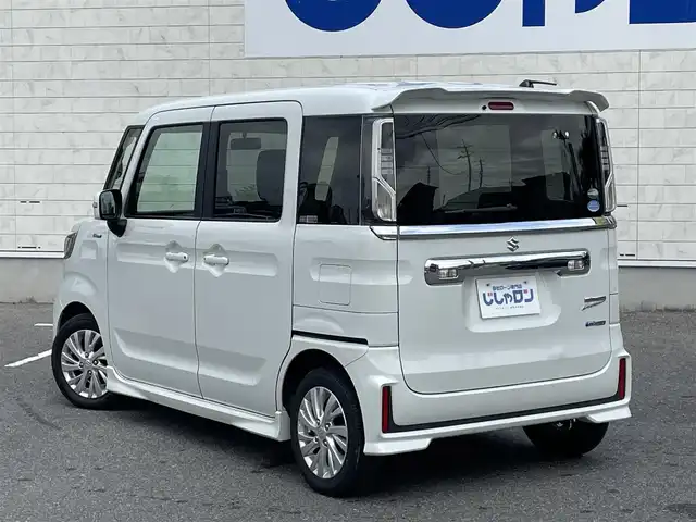 スズキ スペーシア カスタム HYBRID GS 佐賀県 2019(平31)年 10.8万km ピュアホワイトP （株)IDOMが運営する【じしゃロン佐賀店】の自社ローン専用車両になります。/こちらは現金またはオートローンご利用時の価格です。自社ローンご希望の方は別途その旨お申付け下さい/純正7インチナビ/(CD/DVD/Bluetooth/フルセグTV)/片側パワースライドドア/アイドリングストップ/ステアリングリモコン/シートヒーター(運転席)/ベンチシート/14インチアルミホイール/社外ETC/スマートキー/スペアキー1本