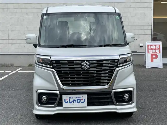 スズキ スペーシア カスタム HYBRID GS 佐賀県 2019(平31)年 10.8万km ピュアホワイトP （株)IDOMが運営する【じしゃロン佐賀店】の自社ローン専用車両になります。/こちらは現金またはオートローンご利用時の価格です。自社ローンご希望の方は別途その旨お申付け下さい/純正7インチナビ/(CD/DVD/Bluetooth/フルセグTV)/片側パワースライドドア/アイドリングストップ/ステアリングリモコン/シートヒーター(運転席)/ベンチシート/14インチアルミホイール/社外ETC/スマートキー/スペアキー1本
