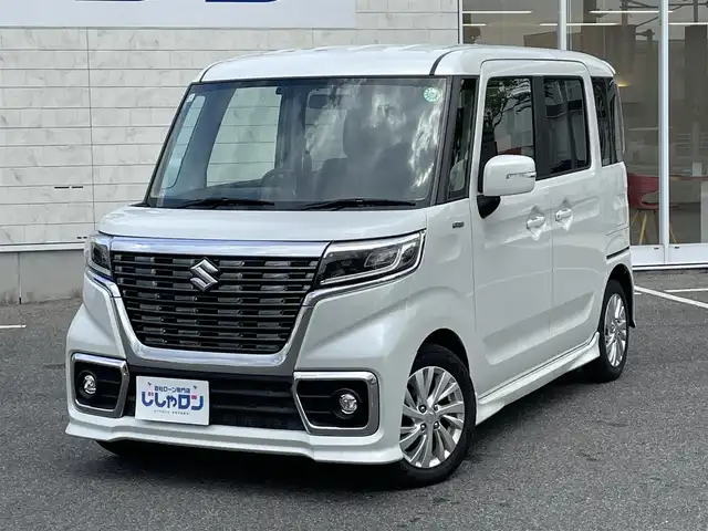 スズキ スペーシア カスタム HYBRID GS 佐賀県 2019(平31)年 10.8万km ピュアホワイトP （株)IDOMが運営する【じしゃロン佐賀店】の自社ローン専用車両になります。/こちらは現金またはオートローンご利用時の価格です。自社ローンご希望の方は別途その旨お申付け下さい/純正7インチナビ/(CD/DVD/Bluetooth/フルセグTV)/片側パワースライドドア/アイドリングストップ/ステアリングリモコン/シートヒーター(運転席)/ベンチシート/14インチアルミホイール/社外ETC/スマートキー/スペアキー1本