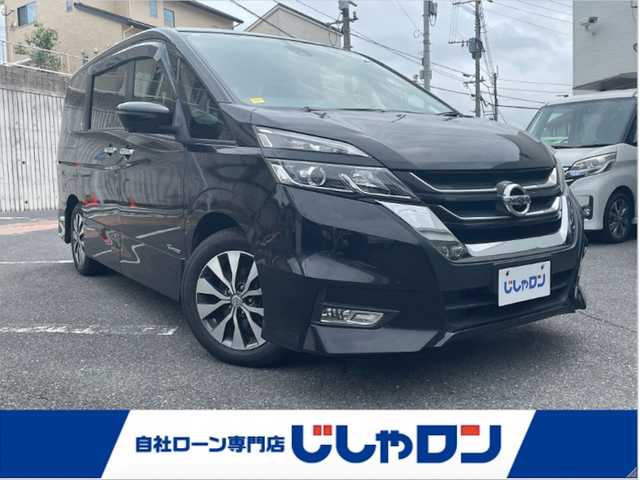 日産 セレナ ハイウェイスター 福岡県 2017(平29)年 10万km ダイヤモンドブラック (株)IDOMが運営する【じしゃロン八幡西店】の自社ローン専用車両になります。こちらは現金またはオートローンご利用時の価格です。自社ローンご希望の方は別途その旨お申付け下さい/純正9型ナビ MM516D-L/フルセグTV/CD/DVD/Bluetooth/アラウンドビューモニター/衝突軽減ブレーキ/両側パワースライドドア/コーナーセンサー/ETC