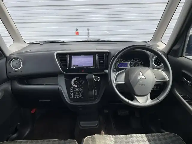三菱 ｅＫスペース カスタムT e－アシスト 福島県 2014(平26)年 3.2万km パープリッシュネイビーパール カロッツェリアSDナビ/ETC/フルセグTV/バックカメラ/両側パワースライドドア/電動格納ミラー/衝突軽減ブレーキ/純正ドアバイザー/Bluetooth/HIDヘッドライト