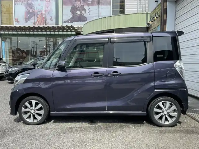 三菱 ｅＫスペース カスタムT e－アシスト 福島県 2014(平26)年 3.2万km パープリッシュネイビーパール カロッツェリアSDナビ/ETC/フルセグTV/バックカメラ/両側パワースライドドア/電動格納ミラー/衝突軽減ブレーキ/純正ドアバイザー/Bluetooth/HIDヘッドライト