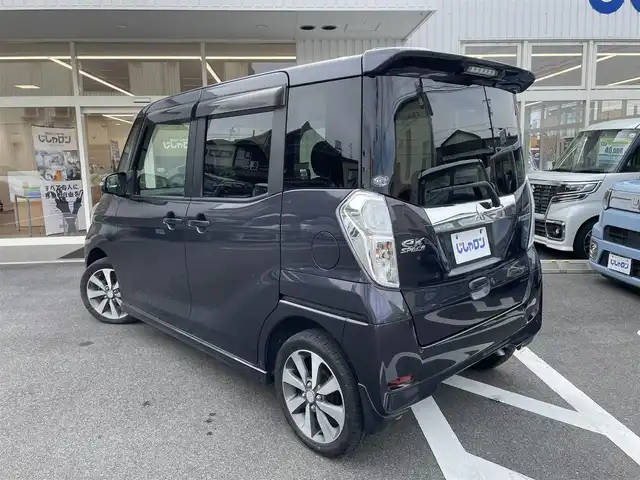 三菱 ｅＫスペース カスタムT e－アシスト 大阪府 2014(平26)年 3.2万km パープリッシュネイビーパール (株)IDOMが運営する【じしゃロン東大阪店】の自社ローン対象車両になります。こちらは現金ご利用時の価格です。/自社ローンご希望の方は別途その旨お申付け下さい。/カロッツェリアSDナビ【AVIC-MRZ099】/フルセグTV、Bluetooth、CD、DVD、SDREC/バックカメラ/ETC/両側パワースライドドア/衝突軽減ブレーキ/横滑り防止装置/HIDヘッドライト/スマートキー＆プッシュスタート/取説（車両・ナビ）＆保証書/スペアキーー