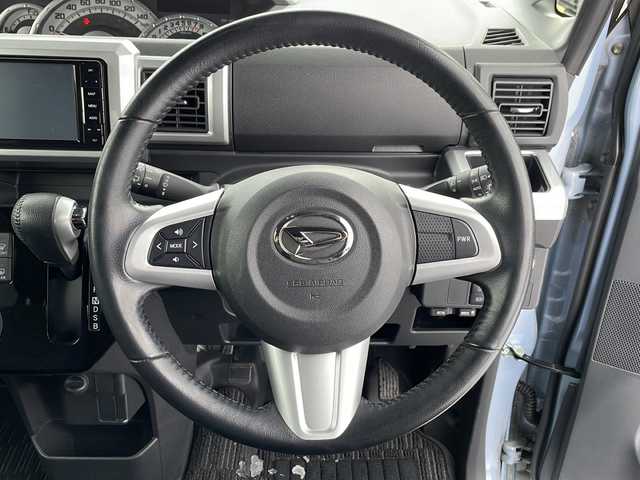 ダイハツ ウェイク G ターボ　レジャーエディション SA Ⅲ 道北・旭川 2018(平30)年 4.9万km ミストブルーマイカメタリック /社外ナビ/CD/DVD/BT/フルセグ/USB/SD/MSV//バックカメラ//両側パワースライドドア//禁煙車//ETC//ドライブレコーダー//スマートアシスト3//衝突軽減ブレーキ//オートライト//オートハイビーム//車線逸脱警報機能//誤発信抑制装置//衝突警報機能（対車両・対歩行者）//先行車発進お知らせ機能//コーナーセンサー//LEDヘッドライト//シートヒーター//フォグランプ//革巻きステアリング//ステアリングスイッチ//スペアキー//フロアマット//ドアバイザー//保証書//取扱説明書