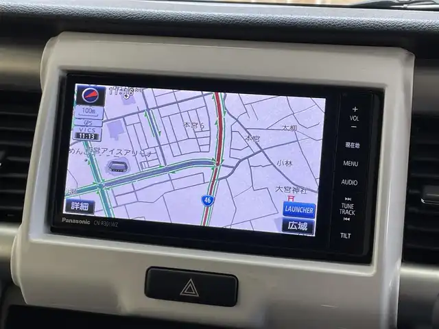 スズキ ハスラー X ターボ 岩手県 2014(平26)年 9.9万km ブルーイッシュブラックパール3 ４WD/ターボ/ヒルディセントコントロール/グリップコントロール/レーダーブレーキサポート/誤発進抑制機能/横滑り防止装置/アイドリングストップ/シートヒーター/オートエアコン/純正Panasonicナビ/フルセグTV/ETC/助手席アンダーボックス/オートライト/HIDヘッドライト/フォグライト/純正フロアマット