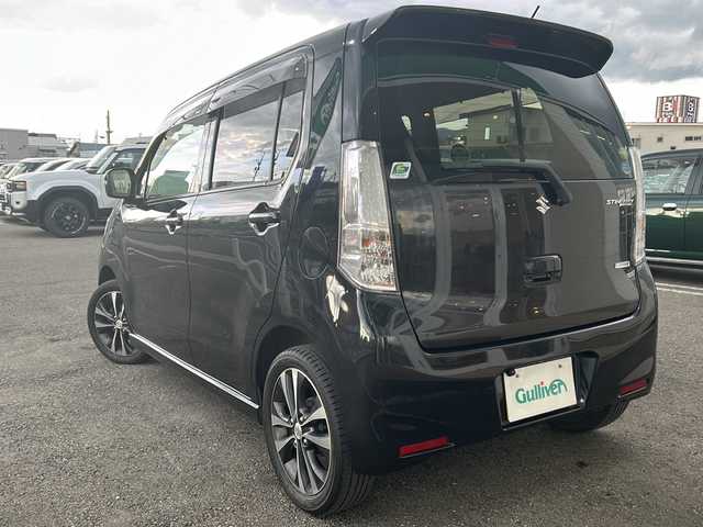 スズキ ワゴンＲ スティングレー T 富山県 2014(平26)年 4.8万km ブルーイッシュブラックパール3 バックカメラ/フォグランプ/社外前後ドラレコ/パドルシフト/社外SDナビ/スペアキー/フルセグ/ドアバイザー