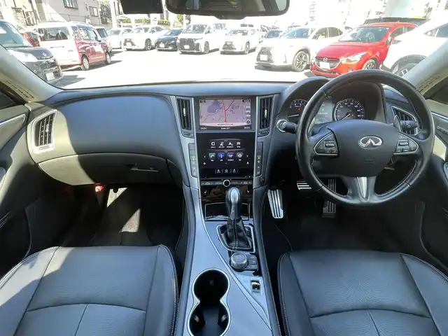 日産 スカイライン ハイブリッド 350GT Type SP 熊本県 2016(平28)年 6.2万km ハガネブルーM 純正ナビ/【フルセグTV/Bluetooth/CD/DVD】/アラウンドビューモニター/バックカメラ/レーダークルーズコントロール/純正19インチAW/黒レザーシート/パワーシート/シートヒーター/ステアリングスイッチ/パーキングセンサー/横滑り防止機能/革巻きステアリング/パドルシフト/ビルトインETC/前後ドライブレコーダー/純正フロアマット/プッシュスタート/スマートキー