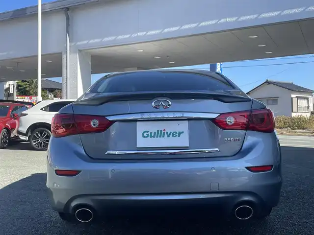 日産 スカイライン ハイブリッド 350GT Type SP 熊本県 2016(平28)年 6.2万km ハガネブルーM 純正ナビ/【フルセグTV/Bluetooth/CD/DVD】/アラウンドビューモニター/バックカメラ/レーダークルーズコントロール/純正19インチAW/黒レザーシート/パワーシート/シートヒーター/ステアリングスイッチ/パーキングセンサー/横滑り防止機能/革巻きステアリング/パドルシフト/ビルトインETC/前後ドライブレコーダー/純正フロアマット/プッシュスタート/スマートキー