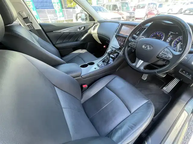 日産 スカイライン ハイブリッド 350GT Type SP 熊本県 2016(平28)年 6.2万km ハガネブルーM 純正ナビ/【フルセグTV/Bluetooth/CD/DVD】/アラウンドビューモニター/バックカメラ/レーダークルーズコントロール/純正19インチAW/黒レザーシート/パワーシート/シートヒーター/ステアリングスイッチ/パーキングセンサー/横滑り防止機能/革巻きステアリング/パドルシフト/ビルトインETC/前後ドライブレコーダー/純正フロアマット/プッシュスタート/スマートキー