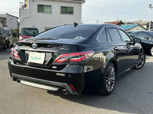 トヨタ クラウン ハイブリッド G－エグゼクティブ 愛知県 2019(令1)年 2.1万km ブラック トヨタセーフティーセンス/　・プリクラッシュセーフティ/　・レーントレーシングアシスト/　・レーダークルーズコントロール/　・ロードサインアシスト/　・アダプティブハイビームシステム/ブラインドスポット/サンルーフ/全方位カメラ/デジタルインナーミラー/純正ナビ/　・フルセグTV/　・Bluetooth/　・DVD/CD/　・AM/FM/　・USB/　・AUX/ドライブレコーダー（前後）/レザーシート/パワーシート（前席）/シートヒーター（前席）/シートクーラー（前席）/本革ステアリング/ステアリングヒーター/純正フロアマット/純正18インチAW/LEDヘッドライト/オートライト/カーテンエアバック/ビルトインETC/スマートキー