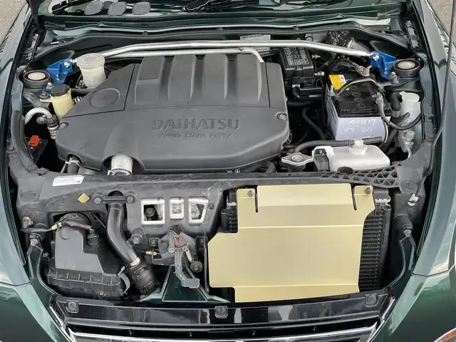ダイハツ コペン ULTIMATE ED S 東京都 2012(平24)年 4.2万km ダークグリーンマイカ ケンウッドSDナビ/CD/DVD/AM/FM/Bluetooth/フルセグTV/前後方ドライブレコーダー/レザーシート/シートヒーター/HIDヘッドライト/フォグランプ/MOMOステアリング/BBS15インチAW