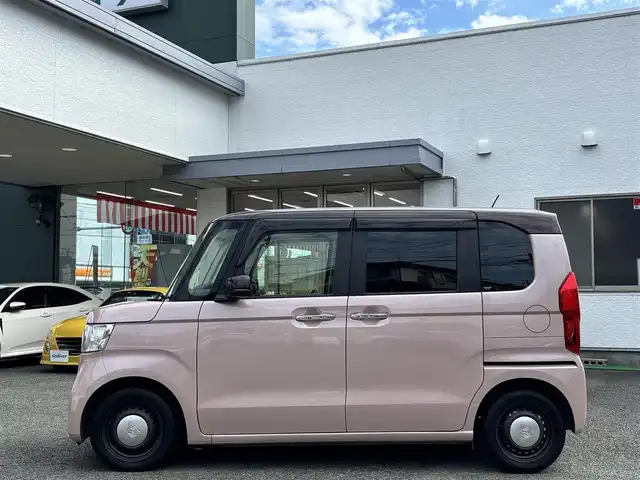ホンダ Ｎ ＢＯＸ L コーディネートスタイル 熊本県 2021(令3)年 2.2万km ピーチブロッサムパール ワンオーナー/純正ナビ（VXM-214VFi）/【フルセグTV/CD/DVD/SD/BT】/バックカメラ/ホンダセンシング/衝突軽減ブレーキ/車線逸脱警報/先行車発進お知らせ/標識認識/前後ドライブレコーダー/両側パワースライドドア/D/Nシートヒーター/LEDオートヘッドライト/ヘッドライトレベライザー/純正フロアマット/純正ドアバイザー/スペアキー/取説書(車両・ナビ)/保証書