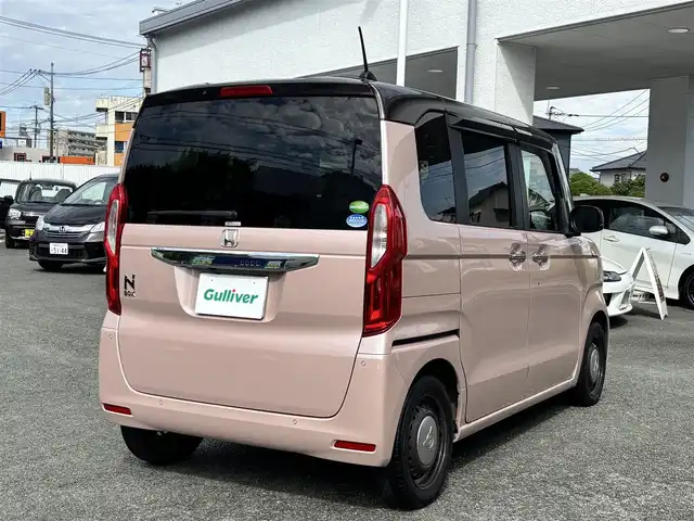 ホンダ Ｎ ＢＯＸ L コーディネートスタイル 熊本県 2021(令3)年 2.2万km ピーチブロッサムパール ワンオーナー/純正ナビ（VXM-214VFi）/【フルセグTV/CD/DVD/SD/BT】/バックカメラ/ホンダセンシング/衝突軽減ブレーキ/車線逸脱警報/先行車発進お知らせ/標識認識/前後ドライブレコーダー/両側パワースライドドア/D/Nシートヒーター/LEDオートヘッドライト/ヘッドライトレベライザー/純正フロアマット/純正ドアバイザー/スペアキー/取説書(車両・ナビ)/保証書