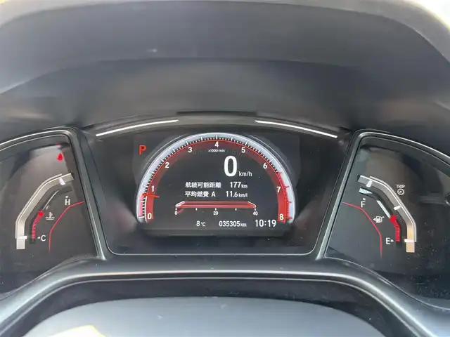 ホンダ シビック ハッチバック 兵庫県 2019(平31)年 3.6万km 黒 ホンダセンシング/社外ナビ/フルセグTV/バックカメラ/ETC/純正18インチアルミホイール/LEDヘッドライト/パドルシフト/シートヒーター/クルーズコントロール/ステアリングリモコン/スマートキー/プッシュスタート/ドアバイザー