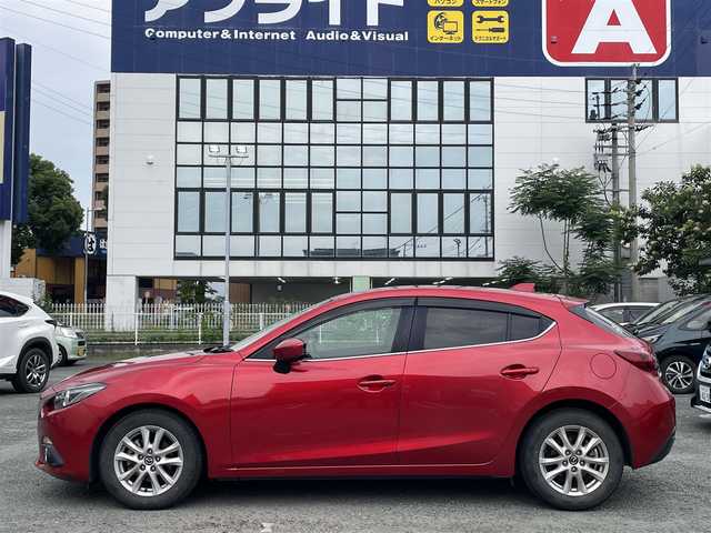 マツダ アクセラ スポーツ 15S ツーリング 熊本県 2014(平26)年 10.3万km ソウルレッドプレミアムメタリック プッシュスタート/純正ナビ/（CD・DVD・フルセグTV）/バックカメラ/ETC/純正16インチAW/レーダークルーズ/パドルシフト/オートライト/フォグライト/横滑り防止装置/ウィンカーミラー/純正フロアマット/ドアバイザー/新車保証書/取扱説明書/スマートスペアキー×1本