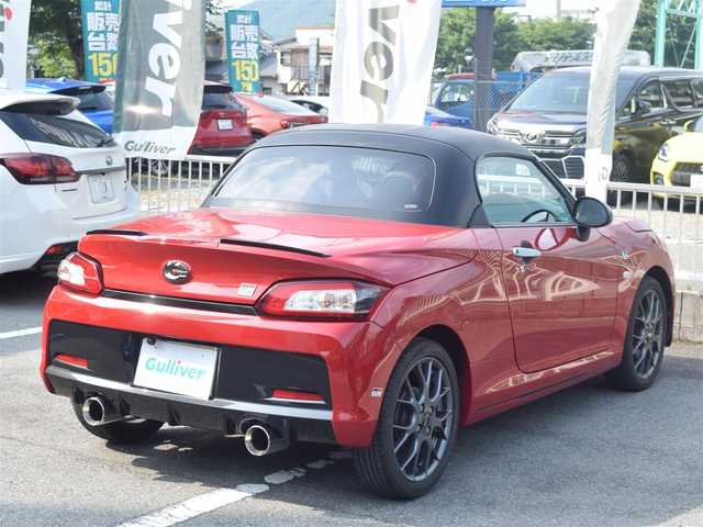 ダイハツ コペン GRスポーツ 兵庫県 2022(令4)年 1万km 赤 ワンオーナー/OPHKSマフラー/9インチディスプレイオーディオ/バックカメラ/ETC/ドライブレコーダー前後/純正BBSアルミホイール/LEDヘッドライト/スマートキー/プッシュスタート/カーボン調ルーフラッピング
