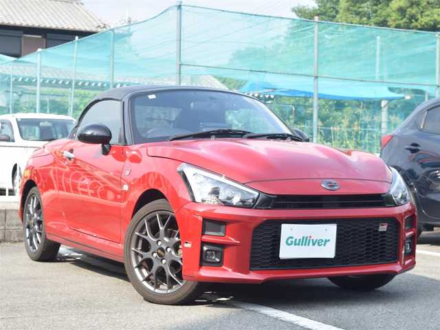 ダイハツ コペン GRスポーツ 兵庫県 2022(令4)年 1万km 赤 ワンオーナー/OPHKSマフラー/9インチディスプレイオーディオ/バックカメラ/ETC/ドライブレコーダー前後/純正BBSアルミホイール/LEDヘッドライト/スマートキー/プッシュスタート/カーボン調ルーフラッピング